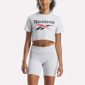 Camiseta corta de manga corta con logo bicolor para mujer