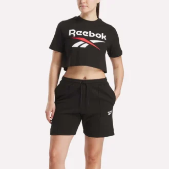 Camiseta corta de manga corta con logo bicolor para mujer