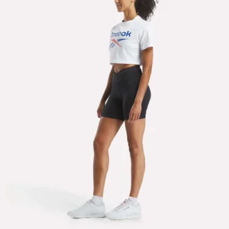 Camiseta corta de manga corta con logo bicolor para mujer