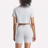 Camiseta corta de manga corta con logo bicolor para mujer Camiseta corta de manga corta con logo bicolor para mujer