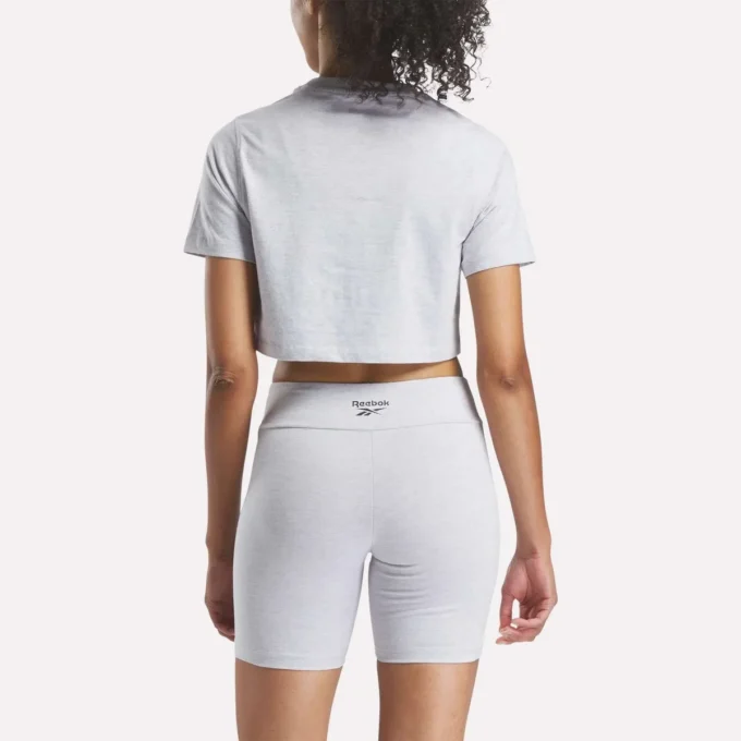 Camiseta corta de manga corta con logo bicolor para mujer Camiseta corta de manga corta con logo bicolor para mujer