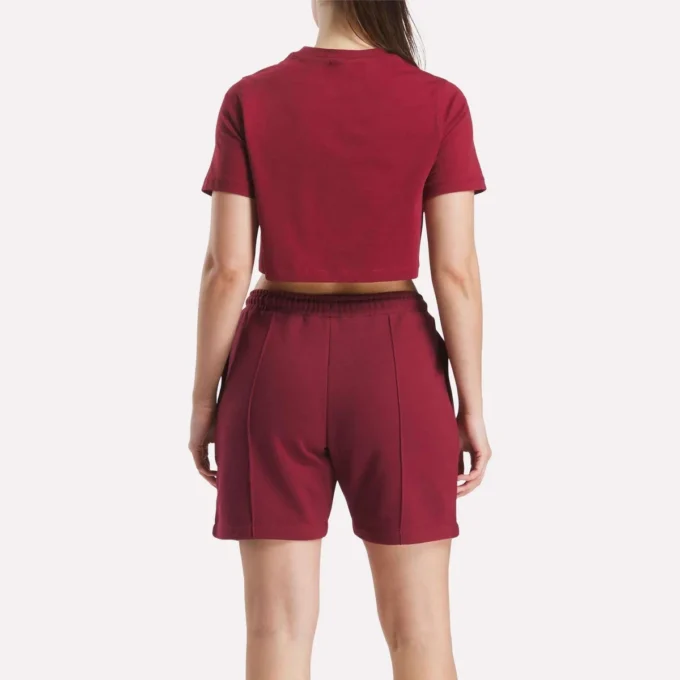 Camiseta corta de manga corta con logo bicolor para mujer Camiseta corta de manga corta con logo bicolor para mujer