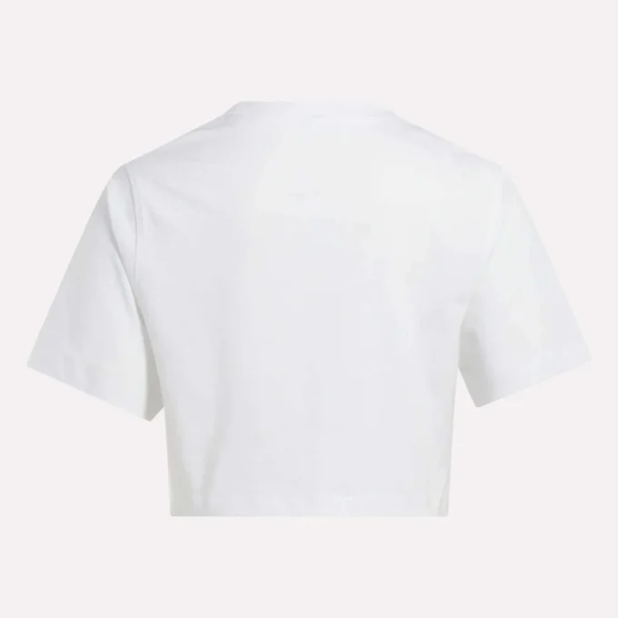 Camiseta corta de manga corta con logo bicolor para mujer Camiseta corta de manga corta con logo bicolor para mujer