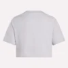 Camiseta corta de manga corta con logo bicolor para mujer Camiseta corta de manga corta con logo bicolor para mujer