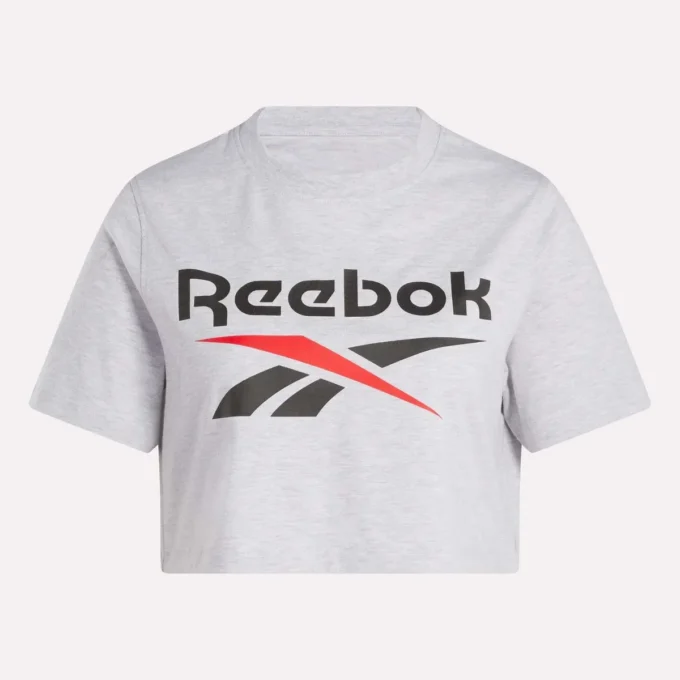 Camiseta corta de manga corta con logo bicolor para mujer Camiseta corta de manga corta con logo bicolor para mujer