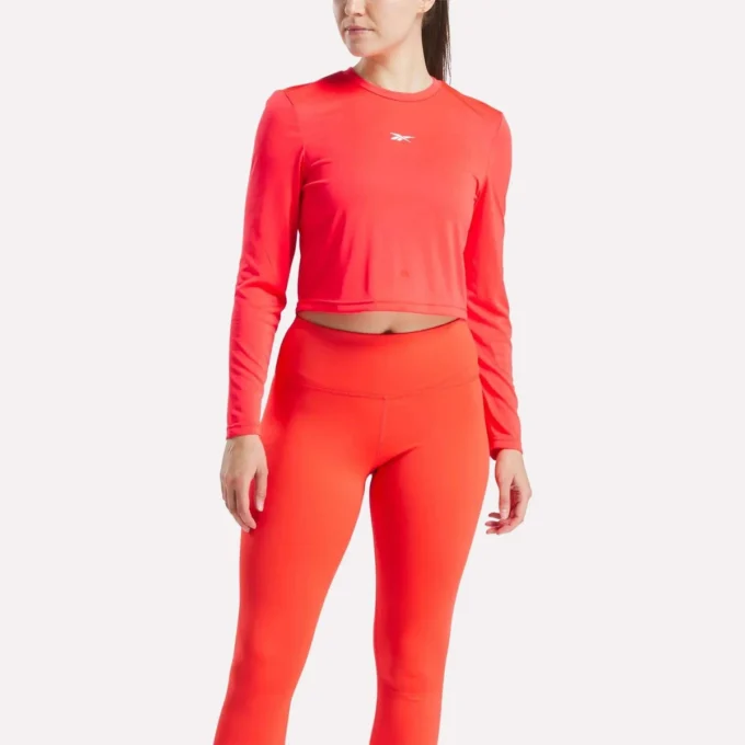Camiseta corta de manga larga Core Slim Fit para mujer Camiseta corta de manga larga Core Slim Fit para mujer