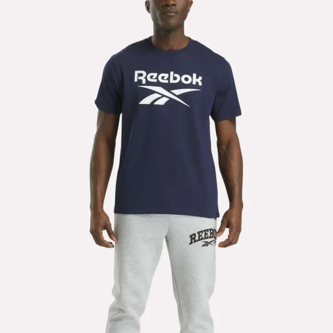 Camiseta de manga corta con cuello redondo y logo grande para hombre Camiseta de manga corta con cuello redondo y logo grande para hombre