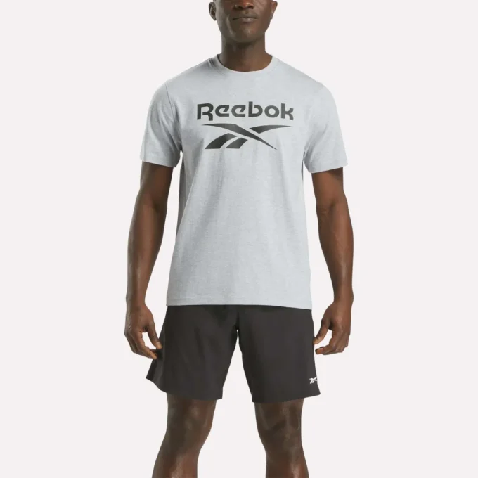 Camiseta de manga corta con cuello redondo y logo grande para hombre Camiseta de manga corta con cuello redondo y logo grande para hombre