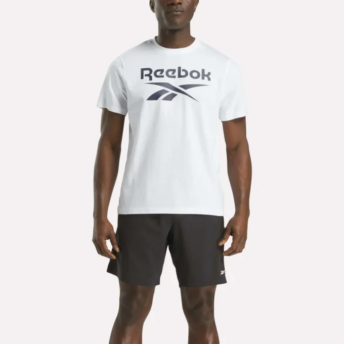 Camiseta de manga corta con cuello redondo y logo grande para hombre Camiseta de manga corta con cuello redondo y logo grande para hombre