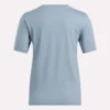 Camiseta de manga corta con cuello redondo y logotipo grande para mujer Camiseta de manga corta con cuello redondo y logotipo grande para mujer