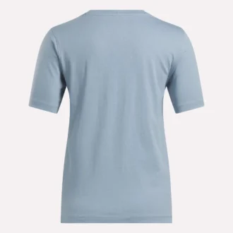 Camiseta de manga corta con cuello redondo y logotipo grande para mujer