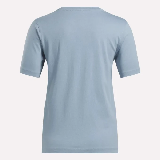 Camiseta de manga corta con cuello redondo y logotipo grande para mujer Camiseta de manga corta con cuello redondo y logotipo grande para mujer