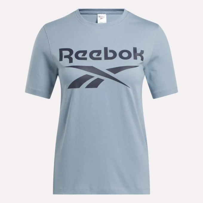 Camiseta de manga corta con cuello redondo y logotipo grande para mujer Camiseta de manga corta con cuello redondo y logotipo grande para mujer