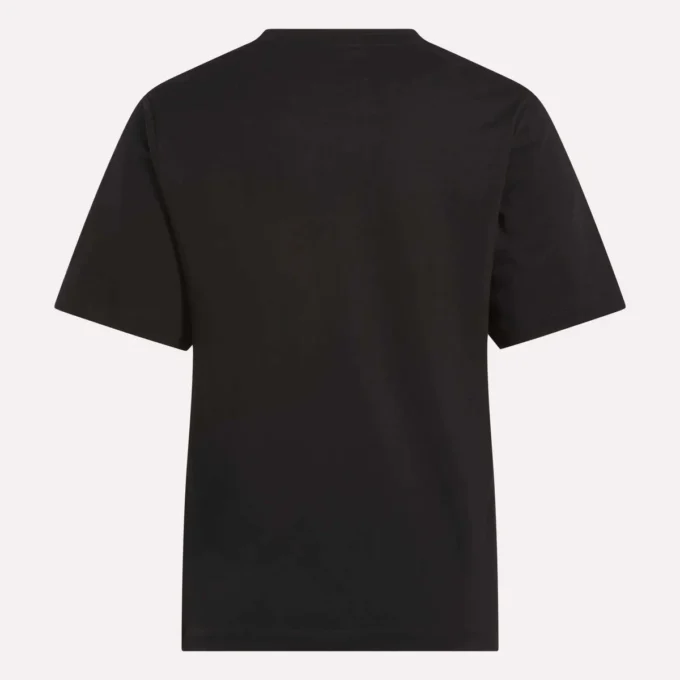 Camiseta de manga corta con cuello redondo y logotipo grande para mujer Camiseta de manga corta con cuello redondo y logotipo grande para mujer