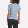 Camiseta de manga corta con cuello redondo y logotipo grande para mujer Camiseta de manga corta con cuello redondo y logotipo grande para mujer