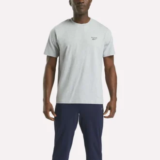 Camiseta de manga corta con cuello redondo y logotipo pequeño para hombre