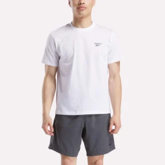 Camiseta de manga corta con cuello redondo y logotipo pequeño para hombre