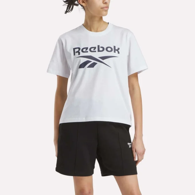Camiseta de manga corta oversize con logo grande para mujer Camiseta de manga corta oversize con logo grande para mujer