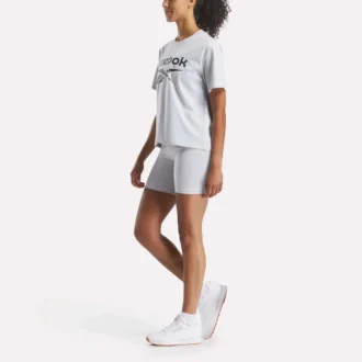 Camiseta de manga corta oversize con logo grande para mujer