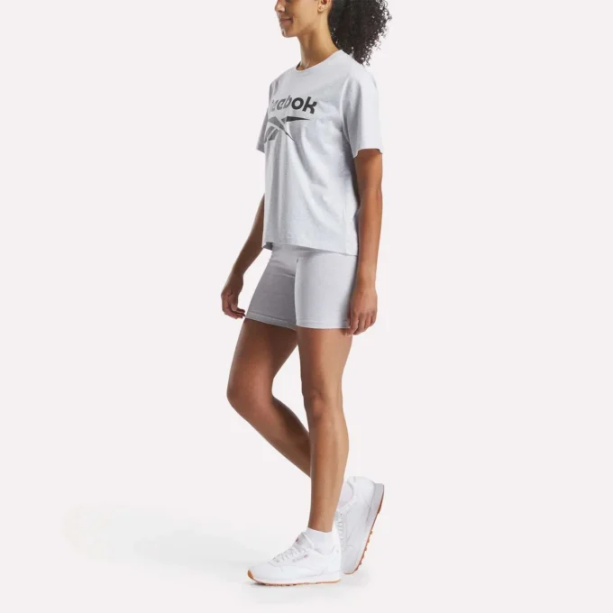 Camiseta de manga corta oversize con logo grande para mujer
