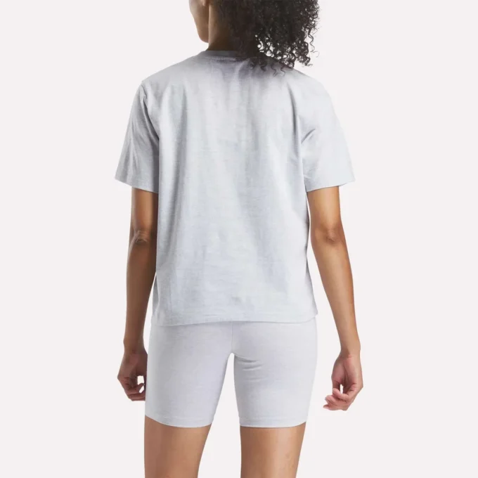 Camiseta de manga corta oversize con logo grande para mujer