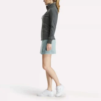 Chaqueta de golf con cremallera completa y costuras de alto rendimiento para mujer