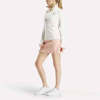 Chaqueta de golf con cremallera completa y costuras de alto rendimiento para mujer