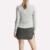 Jersey de golf de manga larga con cremallera de 1/4 y tejido jacquard Vector para mujer Jersey de golf de manga larga con cremallera de 1/4 y tejido jacquard Vector para mujer