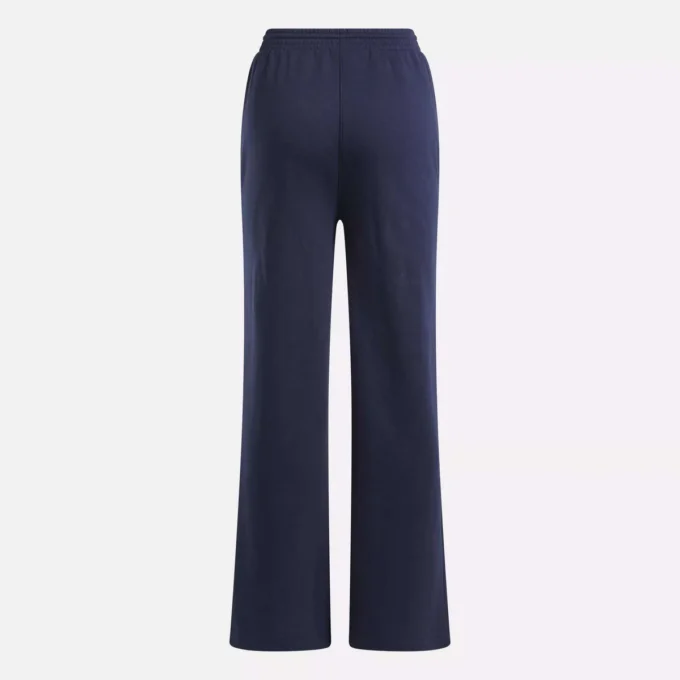 Pantalones anchos de felpa con logotipo pequeño Reebok Identity para mujer Pantalones anchos de felpa con logotipo pequeño Reebok Identity para mujer