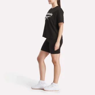 Pantalones cortos de ciclismo con logo pequeño para mujer