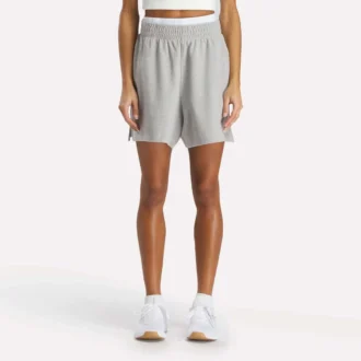 Pantalones cortos de talle alto Identity para mujer 5″
