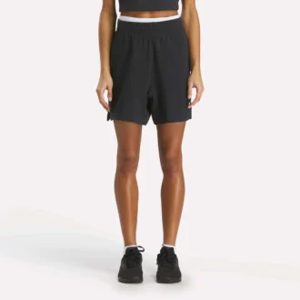 Pantalones cortos de talle alto Identity para mujer 5″