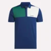 Polo con cuello adherido y bloques de color para hombre