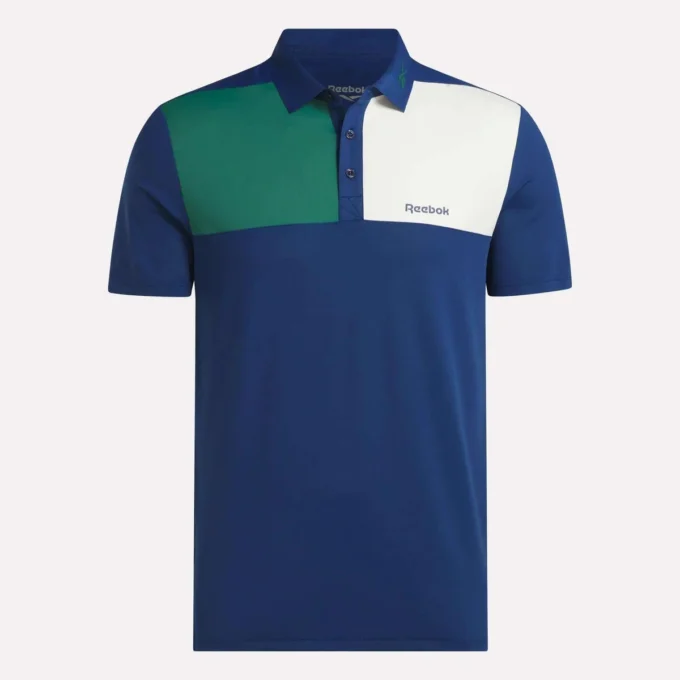 Polo con cuello adherido y bloques de color para hombre