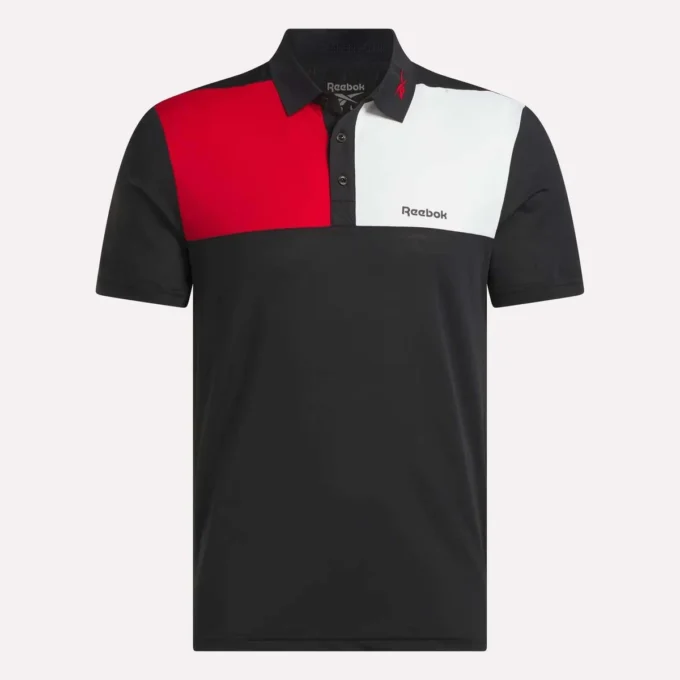 Polo con cuello adherido y bloques de color para hombre Polo con cuello adherido y bloques de color para hombre