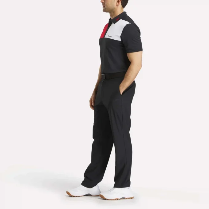 Polo con cuello adherido y bloques de color para hombre Polo con cuello adherido y bloques de color para hombre