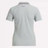 Polo de golf ajustado con cremallera y manga corta para mujer Polo de golf ajustado con cremallera y manga corta para mujer