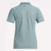 Polo de golf ajustado con cremallera y manga corta para mujer Polo de golf ajustado con cremallera y manga corta para mujer