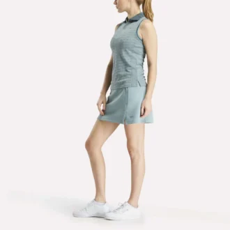 Polo de golf sin mangas Vector Jacquard para mujer