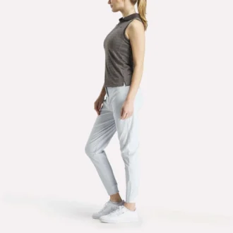 Polo de golf sin mangas Vector Jacquard para mujer