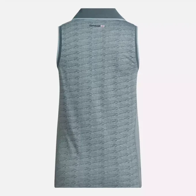 Polo de golf sin mangas Vector Jacquard para mujer Polo de golf sin mangas Vector Jacquard para mujer