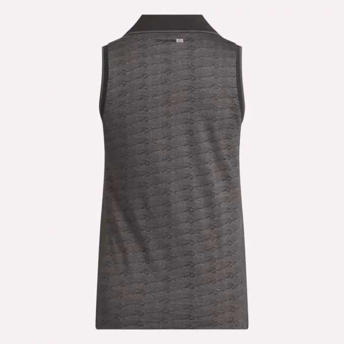 Polo de golf sin mangas Vector Jacquard para mujer Polo de golf sin mangas Vector Jacquard para mujer