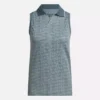 Polo de golf sin mangas Vector Jacquard para mujer Polo de golf sin mangas Vector Jacquard para mujer
