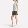 Polo de manga corta con tapeta de piqué elástico para mujer Polo de manga corta con tapeta de piqué elástico para mujer