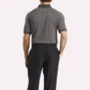 Polo de manga corta para hombre con jacquard Vector tonal y ribete acanalado Polo de manga corta para hombre con jacquard Vector tonal y ribete acanalado