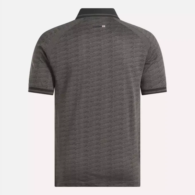 Polo de manga corta para hombre con jacquard Vector tonal y ribete acanalado Polo de manga corta para hombre con jacquard Vector tonal y ribete acanalado