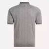 Polo de manga corta para hombre con jacquard Vector tonal y ribete acanalado Polo de manga corta para hombre con jacquard Vector tonal y ribete acanalado
