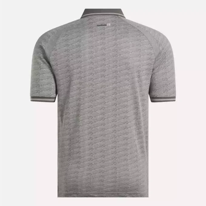 Polo de manga corta para hombre con jacquard Vector tonal y ribete acanalado Polo de manga corta para hombre con jacquard Vector tonal y ribete acanalado
