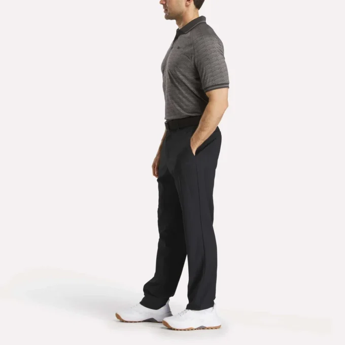 Polo de manga corta para hombre con jacquard Vector tonal y ribete acanalado Polo de manga corta para hombre con jacquard Vector tonal y ribete acanalado