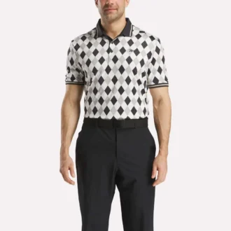 Polo de manga corta Vector Argyle Print para hombre Polo de manga corta Vector Argyle Print para hombre